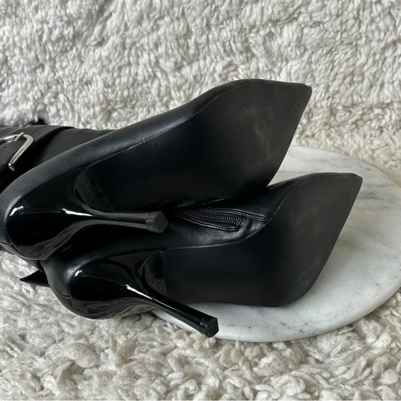 STEVE MADDEN PRIYANKA KNEE BOOTS WITH BUCKLE IN BLACK SIZE 11 - Picture 7 of 7